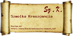 Szmolka Kreszcencia névjegykártya